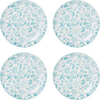 Pfaltzgraff Venice 16-Piece Stoneware Dinnerware Set, Service for 4, Aqua and White Color Combination, Durable and Chip Resistant, Microwave Safe