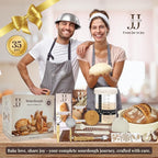 35-Piece Sourdough Baking Kit – Artisan Bread Baking Set for Beginners & Home Bakers, Includes Glass Starter Jar, Proofing Basket, Bread Lame & Tools