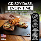 Pizza Steel for Oven | Made in USA | 16" x 14.25" | Pre-Seasoned Baking Steel for Bread, Pizza, Sourdough & More | Premium Quality Crust at Home | Use in Oven, Grill, BBQ |