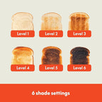 BELLA 2 Slice Toaster with Auto Shut Off - Extra Wide Slots & Removable Crumb Tray and Cancel, Defrost & Reheat Function - Toast Bread, Bagel & Waffle, Red