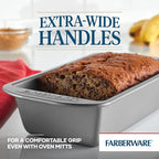 Farberware Nonstick Bakeware 9-Inch x 5-Inch Loaf Pan, Gray