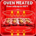 24 Cup Mini Cupcake Pan with Silicone Handles, Non-Stick Mini Muffin Pan, Baking Molds for Mini Cupcakes, Muffins, Quiches, Carbon Steel Mini Baking Pan, Dishwasher Safe (2 Pack)