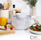 COOK WITH COLOR Electric Salad Spinner, Round 4.5L Capacity – Fast Drying & Easy Spin for Fresh Greens, Goat/Mink