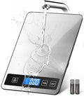 Food Scale - 15kg/33lb Digital Kitchen Scale with Full-View LCD Display, Grams and Ounces, Easy Clean Stainless Steel, 6 Units with Tare Function, Precise for Baking, Cooking & Meal Prep, Black