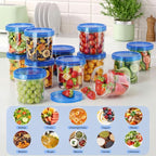 [12 Pack-24 Oz] Freezer Storage Containers Set, Small Plastic Containers with Twist Top Lids, Reusable Soup Containers for Meal Prep, Lunch, Leftovers