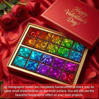 Ziliny Heart Holographic Chocolate Bar Mold Silicone, Rainbow Light Effect Chocolate Bar Deep Thick Molds for DIY Candy Dessert Baking, Candy, Wax Melts, Cake Decoration (Square)