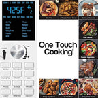 NUWAVE Bravo XL Air Fryer Convection Toaster Oven Countertop, 112-in-1 Smart Grill Combo with Original Flavors & Marks, Adjustable Heating Zones for Pizza, Roast, Bake, 50-500°F, Stainless Steel, 30QT