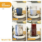 Durable Heavy Portable Large Warmer Safe Plate for Candle Jar & Mug Warmer, Space Black Pack