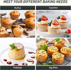 2 Packs 12 Cups Silicone Muffin Pan with Metal Reinforced Frame Regular Size Cupcake Pan Tray Egg Bites Oven Safe Silicone Molds Cookie Muffin Pan Tin Best Baking Sheets Non Toxic Clearance