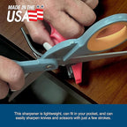 AccuSharp Compact Super Sharpener, Quick Restore & Repair General Purpose Scissors and Kitchen Knives, Easy & Safe, Made in the USA