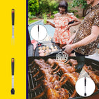 Grillers Choice -Grill Accessories for Outdoor Grill-4 pc -Grilling Tools. Commercial Professional Barbecue Set. Heavy Duty and Strong. BBQ Thongs, Fork, Spatula, Baster by Grillers Choice