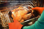KITCHEN PERFECTION Silicone Smoker Oven Gloves -Extreme Heat Resistant BBQ Gloves -Handle Hot Food Right on Your Smoker Grill Fryer & Pit | Waterproof Oven Mitts |Superior Value Set+3 Bonuses