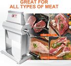 YBSVO Commercial Meat Tenderizer Machine - Heavy Duty Stainless Steel Manual Cuber with 40 Sharp Blades - Hand Crank Steak & Venison Tenderizing Tool for Butchers, Hunters & Kitchens (7" Wide Feed)