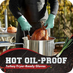 KITCHEN PERFECTION Silicone Smoker Oven Gloves -Extreme Heat Resistant BBQ Gloves -Handle Hot Food Right on Your Smoker Grill Fryer Pit|Waterproof Oven Mitts Grill Gloves |Superior Value Set+3 Bonuses