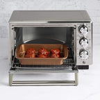Ecolution Non-Stick Toaster Oven Bakeware Set, 4 Piece, Carbon Steel, Easy to Clean and Perfect for Single Servings, Copper