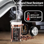 YMMIND Standard Universal Design 34 oz French Press Replacement Glass Beaker, Fits Most Brands French Press Coffee Makers (1Quart / 1000ml / 5-6 Cup) Coffee Press Borosilicate Glass Bottle