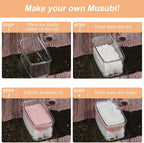 3PCS Clear Onigiri Rice Ball Mold Maker Kit, Musubi Press, Triangle Sushi Press for Kid Lunch Bento, Non-stick, BPA-Free