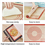 3Pcs Marble Rolling Pin Sets,15Inch Marble Pastry Dough Roller with Wooden Handle,Silicone Mat,Cradle and Brush, Non Stick Surface Rolling Pins for Dough Cookie Baking Supplies Kitchen Accessories