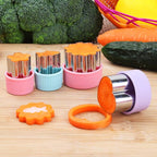 Vegetable Cutter Shapes Set, 24pcs, Mini Cookie Cutters Set Fruit Cookie Pastry Stamps Mold with 30pcs Food Picks and Forks -for Kids Baking and Food Supplement Tool Accessories
