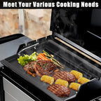 SafBbcue Full Size Griddle Inserts for Oklahoma Joes Longhorn Smoker Grill 15202029 16202046 1767150 Flat Top Griddle for Chargriller 5050 5650 3008 Member's Mark GR2234801-MM-00, Carbon Steel