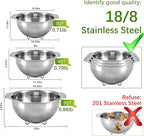 18/8 Stainless Steel Strainer and Colander for Kitchen, Large Strainers and Colanders, Food Strainers Fine Mesh with Handle for Spaghetti, Pasta, Rice, Fruit, Vegetables, Noodles (5QT)