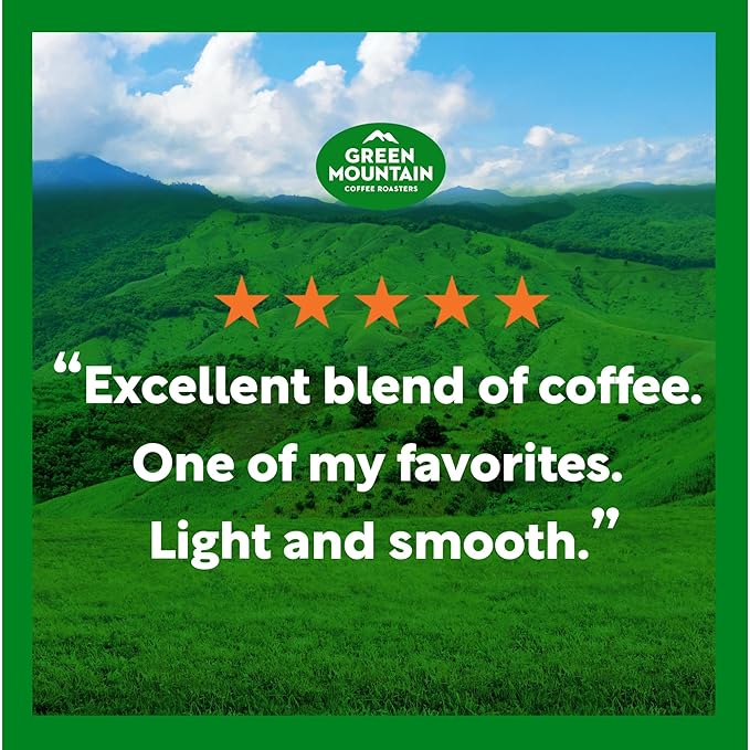 Green Mountain Coffee Roasters Breakfast Blend Single-Serve Keurig K-Cup Pods, Light Roast Coffee, 48 Count
