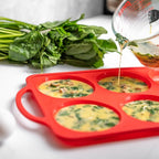 BAKE BOSS Confetti 4 Inch Jumbo Silicone Muffin Pans for Baking – 6-Cup Nonstick Silicone Cupcake Pan Egg Size – Heavy-Duty Large Cupcake Pan, BPA-Free, Easy-Release, Oven & Dishwasher Safe