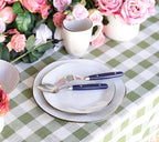 ANNOVA Silverware Set, Retro/Rivet Colorful Stainless Steel Tableware Kitchen Flatware Set Utensils, Includes Dinner Knives, Forks, Spoons, Salad Forks & Dessert Spoons (Navy Blue, 20 Pieces)