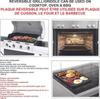 Starfrit The Rock Electric Reversible Grill & Griddle - Rock.Tec Non-Stick - Variable Temperature Control – Cool-Touch Handles - 1500W - Black