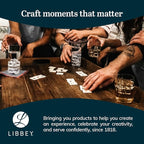 Libbey Hoops Tumbler and Rock Glass Set, Two Sized Nostalgic Retro Glass Cups Set, Dishwasher Safe Glasses Drinking Set of 16 for Any Occasion