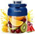 Portable Blender Personal Blenders for Shakes and Smoothies with 43oz Travel Cup, Rechargeable USB with BPA Free Cup and Lid,Small Blenders Cup for Kitchen Office Travel Gym (BLUE)