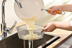 Fox Run Large Stainless Steel Triangular Colander, 3 Quart Pasta Strainer, 7” x 9.25” x 4”