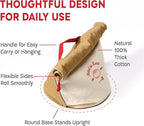 KNEADACE Reusable Bread Bags for Homemade Bread -Stylish Sourdough Bread Storage with Roll-Top Design, 100% Cotton & Food-Safe Lining, Freezer & Refrigerator Friendly, Gift for Bakers (Beige/Cream)