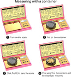 MAXUS Digital Gram Scale with 200g x 0.01g Capacity, Stylish Pink Plated Shining Cover and Platform, Mini Pocket Scale for Food and Jewelry