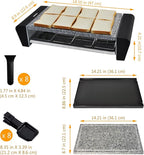 TAMARIT Raclette 3-in-1 Electric Grill - Portable, Korean BBQ Indoor with 8 Paddles, Dishwasher Safe Reversible Non-stick Grill