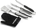 Cuisinart 3‑Piece Stainless Steel BBQ Grilling Tool Set with Grill Glove – Outdoor Grill Accessories, Perfect Grilling Gift for Men, Dads & Grill Masters, CGS-134BL