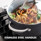 GreenPan Lima Hard Anodized 5QT Stock Pot with Lid, Healthy Ceramic Nonstick, PFOA PFAS-Free Nontoxic Pots and Pans, Oven & Broiler Safe Cookware, Stainless Steel Handles, Grayy (Pack of 2)