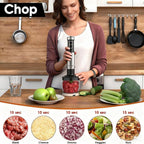 Blackcow Immersion Blender Handheld, 800W Powerful Electric Hand Blender with Titanium Alloy Blades, 12 Speeds & Turbo, Electric Hand Mixer for Smoothies, Soups, Baby Food and Purees