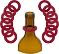 The Wine Drip Ring | Set of 12 | Felt Leak Stopper Accessories | Disposable No Spill Catcher | Bottle Collars Gadgets for Bar, Kitchen, Party | Clever Dripper Guard Holder Tools | Great Gift | Red
