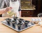 Bellemain Popover Pan for Baking - Extra Deep , Non-Stick , Easy to Clean , Sturdy , Professional Grade Materials