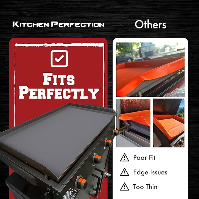 KITCHEN PERFECTION 28" Premium Silicone Griddle Cover Mat for Blackstone Griddle 28 Inch - Hermetic Protection from Rust & Debris All Year, Fits All Blackstone 28 Inch Models - Food Grade Silicone