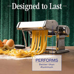Nuvantee Pasta Maker with 7 Adjustable Thickness Settings - 2 in 1 Noodle Maker with Rollers and Cutter, Make Spaghetti, Fettuccini, Lasagna, & More