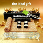 Sushi Making Kit – Clear Sushi Bazooka Roller & Bamboo Sushi Rolling Mat, Easy DIY Sushi Maker Tool Set for Beginners, Homemade Sushi Rolls for Kitchen & Party (Clear)