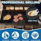 SafBbcue 96333 Grill Plates for Monument Grills 77352 24633 17842 35633 13892 Gas Grill Cooking Accessories, Cast Iron Reversible Griddle for Monument Grill 41847NG D405 77352MB D425 Replacement Parts