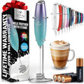 Zulay Kitchen Patented Tornado Triple Whisk Milk Frother with 4 Duracell Batteries – Handheld Foam Maker for Coffee, Lattes, Matcha & Hot Chocolate – Rich, Creamy Froth in Seconds - Borealis