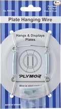 Plymor Stainless Steel Wall Mountable Plate Hanger, 3.125" H x 1.75" W x 0.5" D (For Plates 3.5" - 5"), Pack of 6
