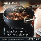 Anolon X Cookware/Pots and Pans Set, 8 Piece, Dark Gray