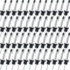 48 Pcs CHENGU Stainless Steel Bottle Pourers Tapered Liquor Pourers with Rubber Dust Caps Tapered Spouts Set Bar Supplies Vinegar Bottle Dispenser Wine Liquor Spout for Oil Beer Drink Water (Silver)