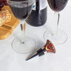 Totally Bamboo Baltique Marrakesh Collection Wine Bottle Stopper, Multicolor Leak-Proof and Reusable Wine Saver, Preserves Beverage Freshness