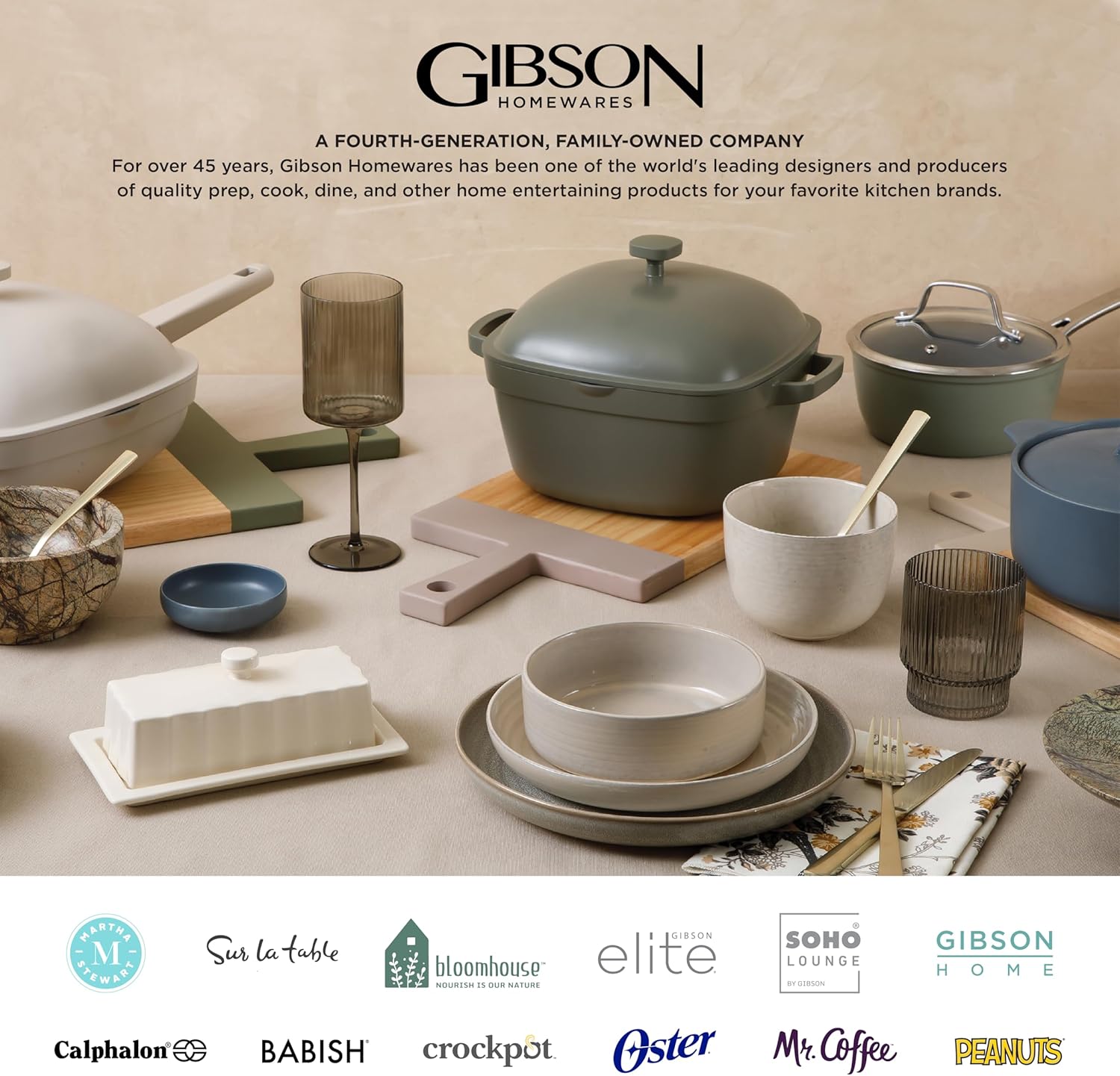 Gibson Home 16 Piece Ceramic Dinnerware Set for 4 – White Plates & Bowls